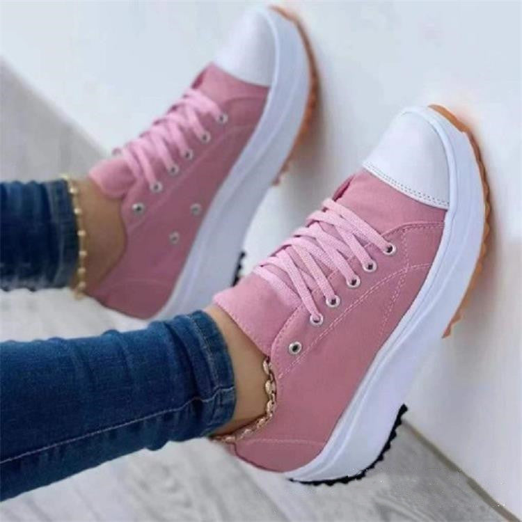 💝Ribotas ispardavimas su 50% NUOLAIDA🔥🔥Moteriški suvarstomi platforminiai sportbaciai su kulnais-LT