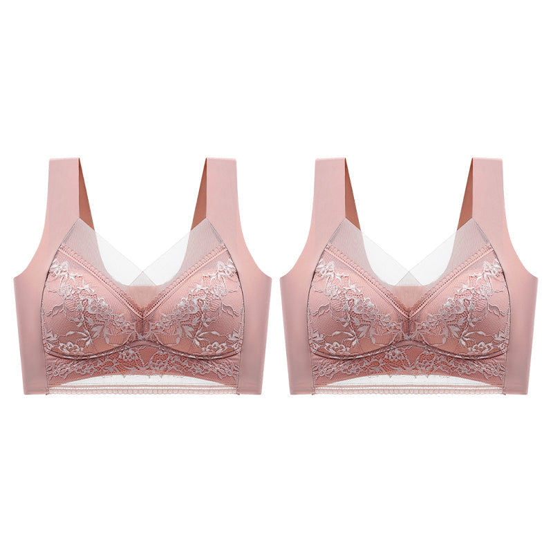 👙 Čudovito udoben in mehak ženski čipkast modrček brez jeklenega obroča【✨1 + 1 darilo】-GR