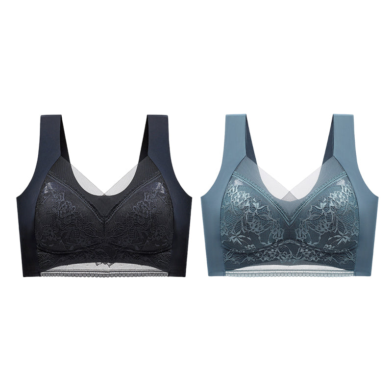 👙 Super udoben in mehak ženski čipkast modrček brez jeklenega obroča【✨1 + 1 gratis】-SI