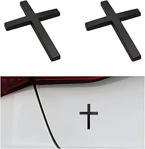 Pegatina de cruz de metal 3D para coche-ES