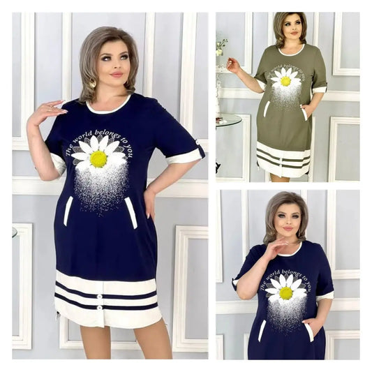 👗Nova modna obleka z novimi rožami - GR 