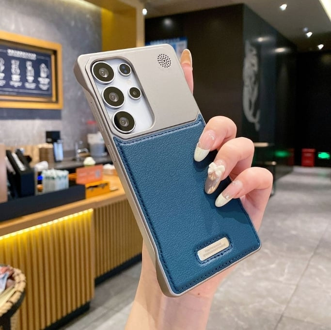 Berėmės odinės dėklas su integruotu magnetizmu ir aromaterapija, skirtas „Samsung Galaxy S25 S24 S23 S22 Ultra“-LT