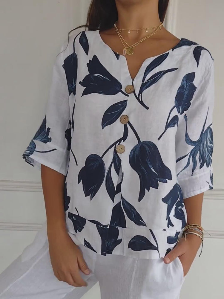 🔥[S-5XL]👕Tunika z V-izrezom-GR 