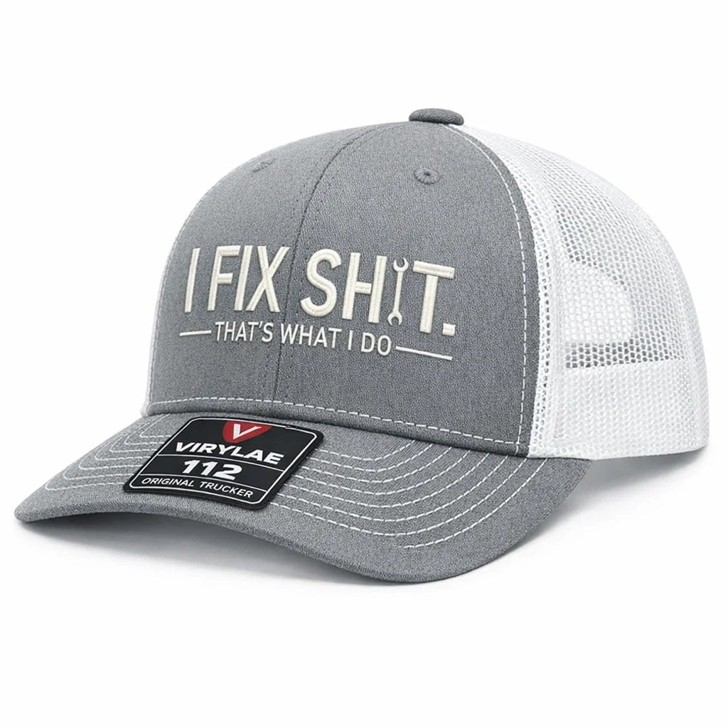 🛠️ „I Fix Shit Trucker“ kepurė – juokinga mechaniko ir taisytojo kepurė-LT