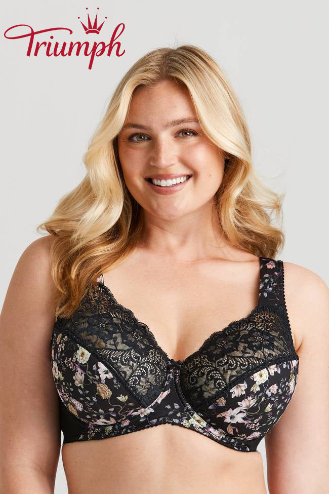 Triumph® 3-delni modrček💖 iz čipke s cvetličnim vezenjem-SI