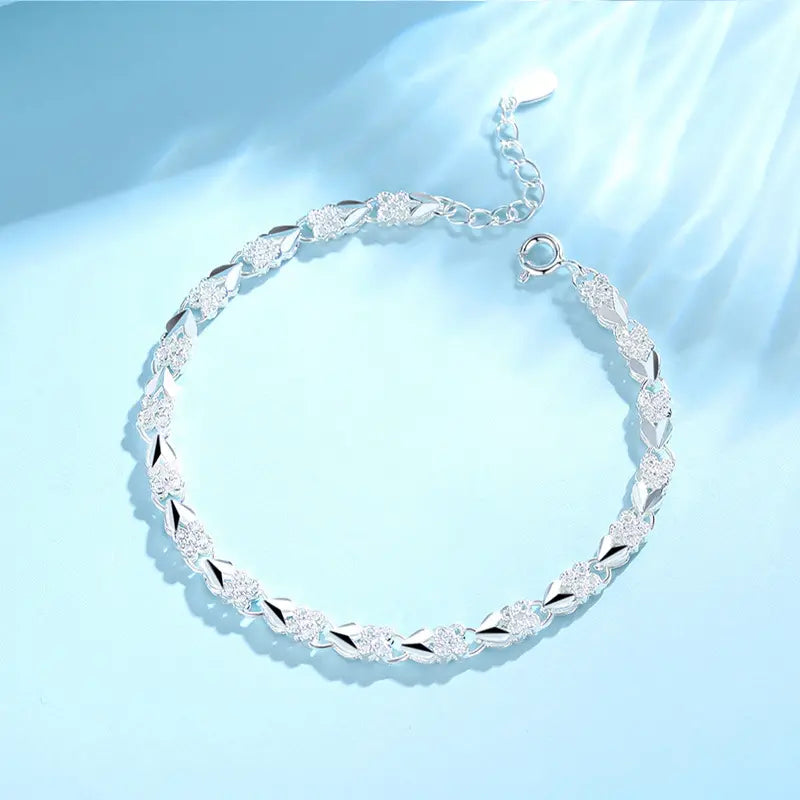 😀👉[Compra 1, llévate 2 gratis]💖🍀Pulsera de mujer de plata 925-ES