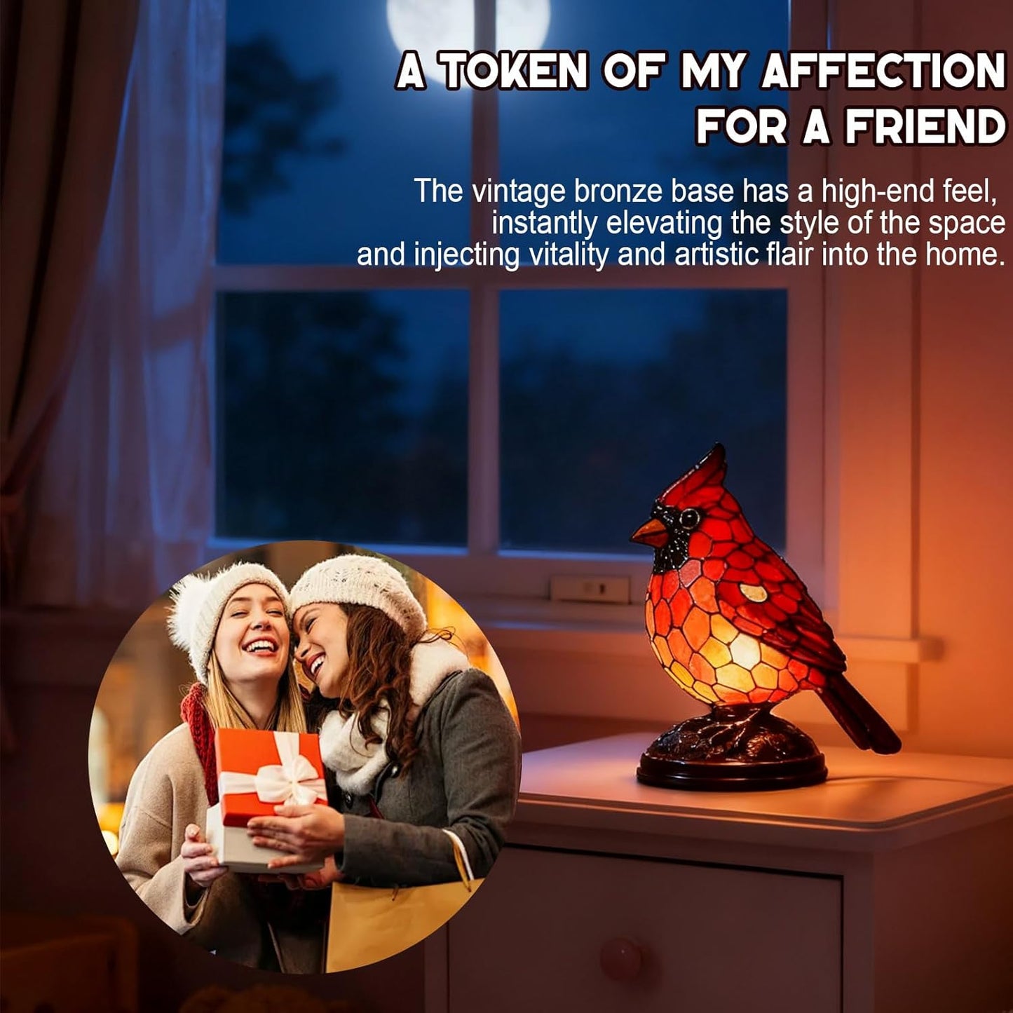 ⏰Τελευταία ημέρα εκπτώσεων – 49% έκπτωση🐦Χειροποίητο φωτιστικό σε σχήμα πουλιού, αρχηγός αίρεσης με κόκκινη στολή-GR