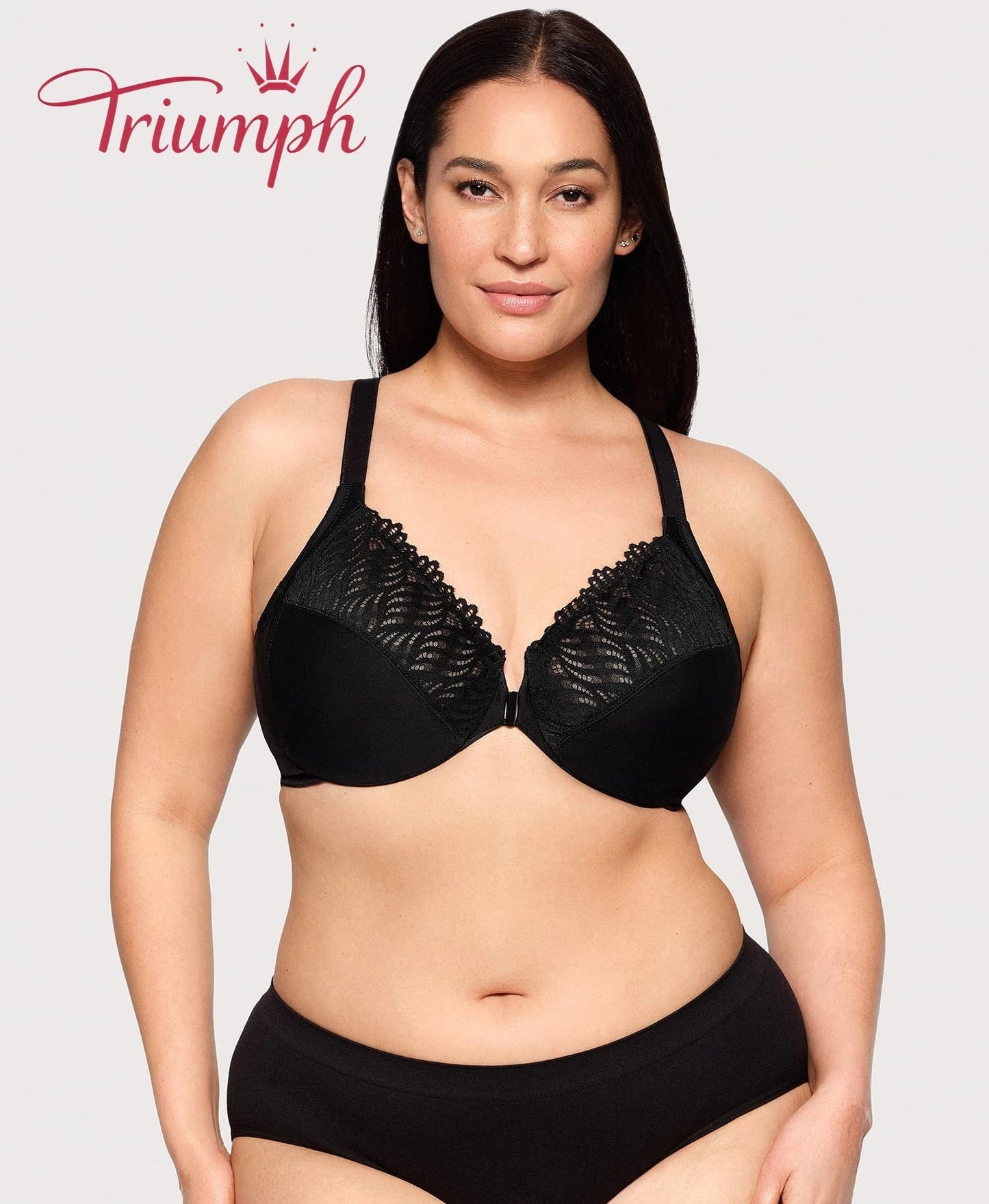 „Triumph“ – (4 vnt.) – 💖Priekyje užsegama ir T formos iškirpte liemenėlė-LT