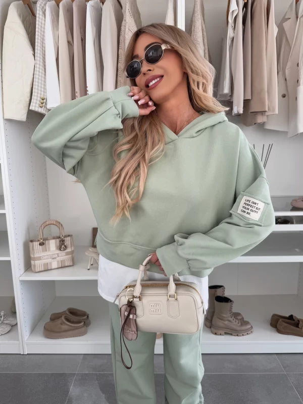 Άνετο βαμβακερό κοστούμι δύο τεμαχίων-GR