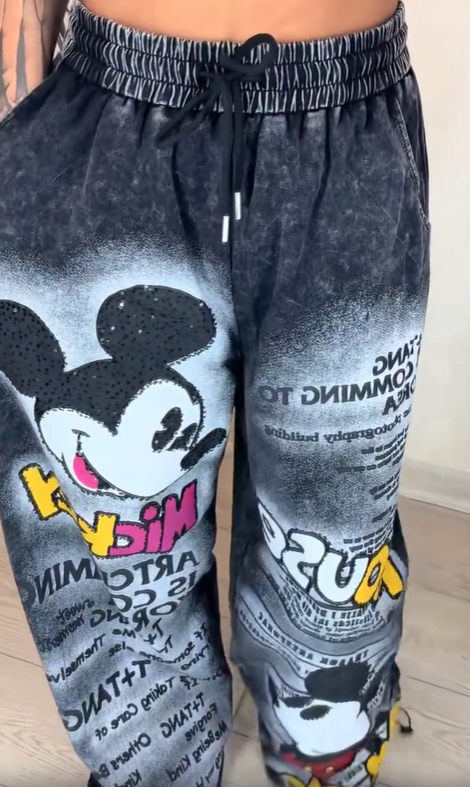 Μοντέρνο τζιν με φαρδιά μπατζάκια σε έντονο χρώμα του κεραμιδιού-GR