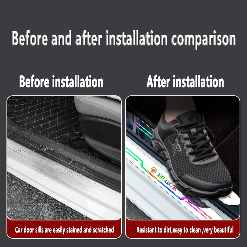 Tiras protectoras antiincrustantes para umbrales de puertas de coche 🎉 4 piezas🎉-ES