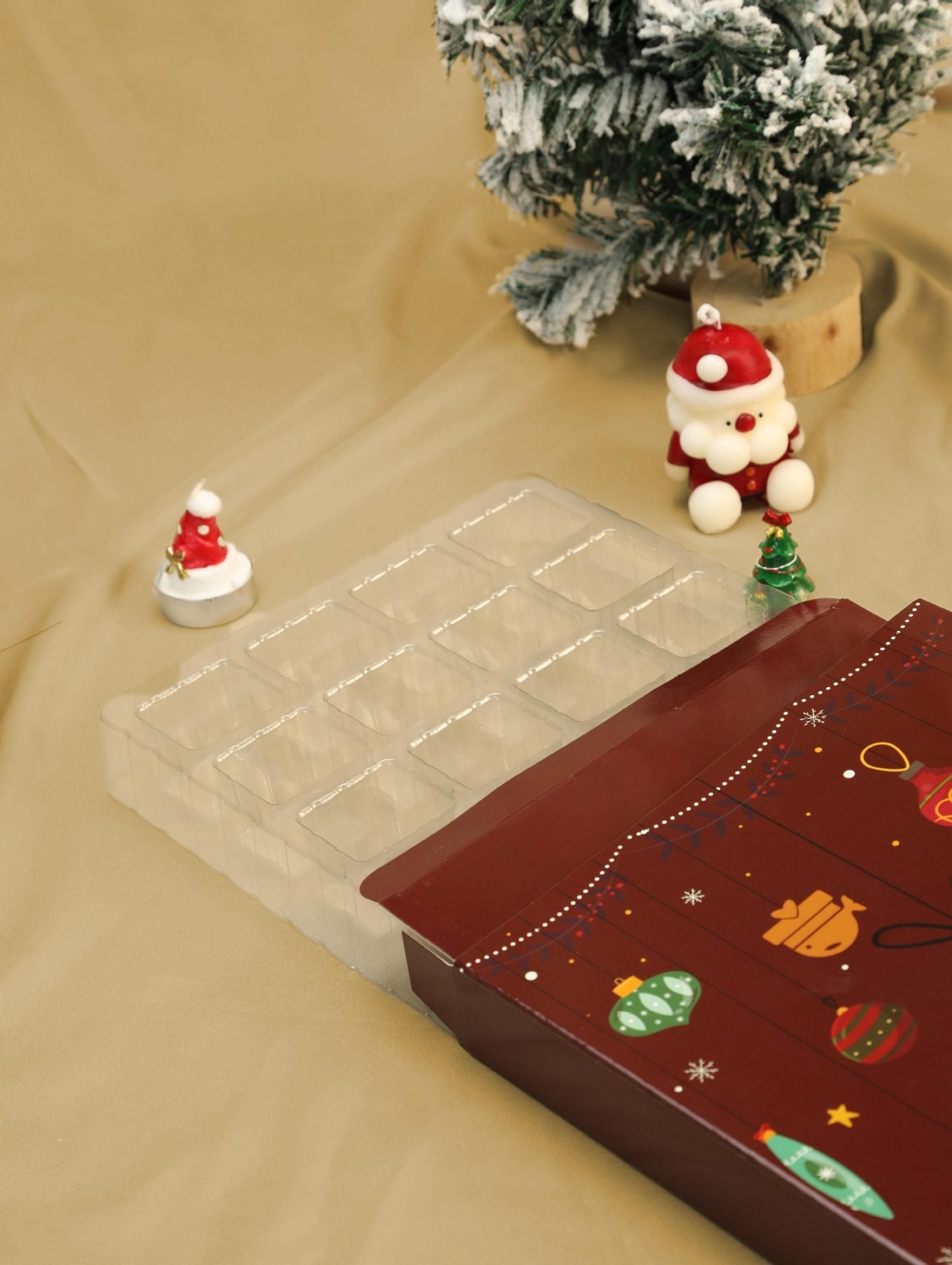 Ροζ μαρμάρινο ημερολόγιο Advent 2025, κουτί αντίστροφης μέτρησης 24 ημερών μέχρι τα Χριστούγεννα-GR