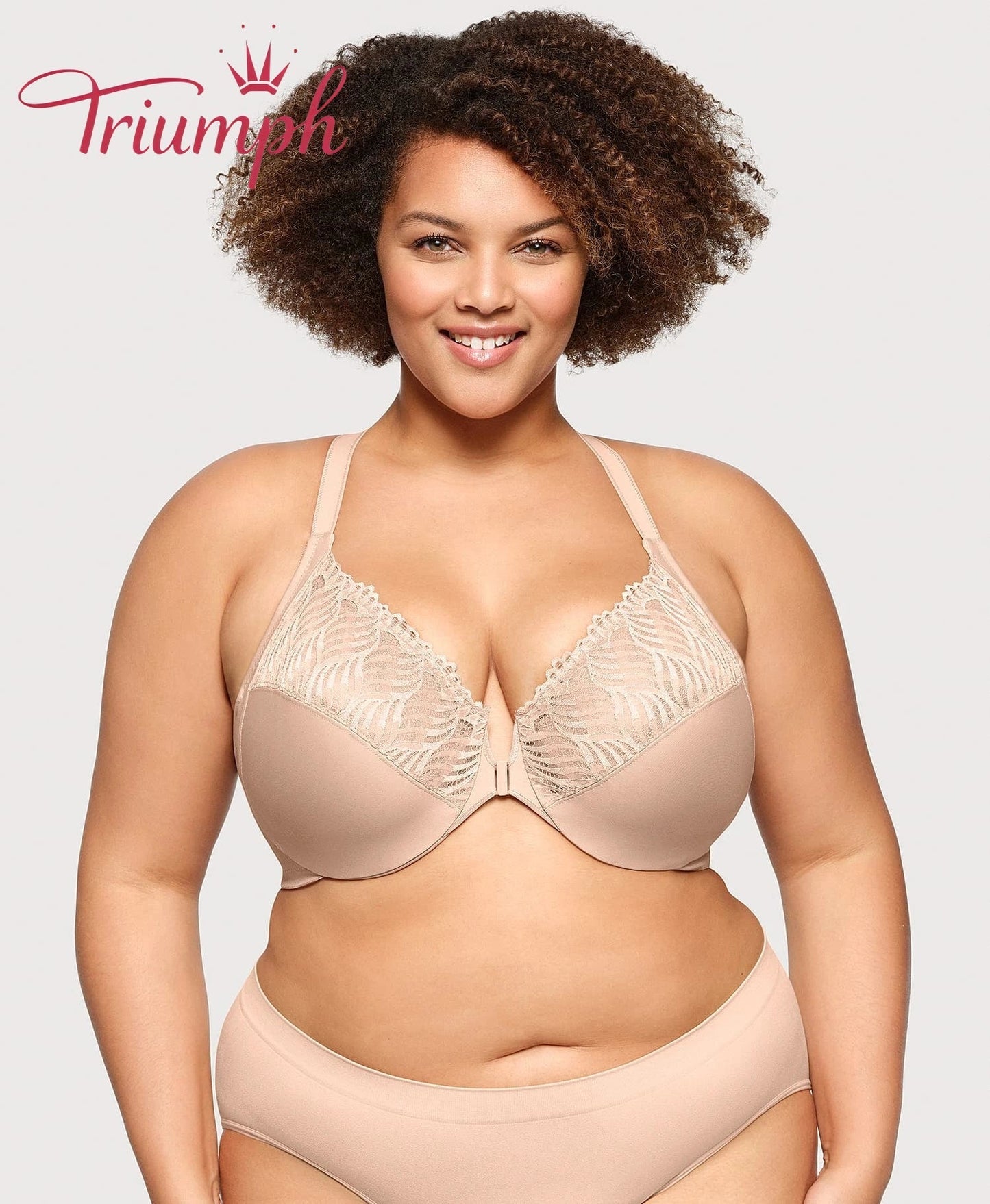 „Triumph“ – (4 vnt.) – 💖Priekyje užsegama ir T formos iškirpte liemenėlė-LT