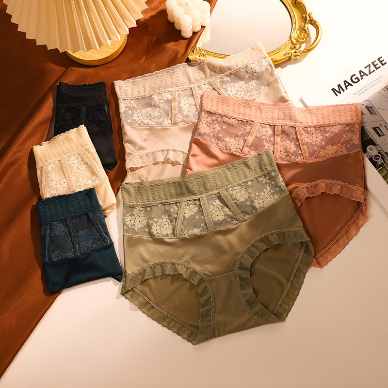 【🌷Kupite 1 in dobite 2 brezplačno】Seksi brezšivne svilene spodnje hlačke za dvig bokov z nadzorom trebuščka-SI