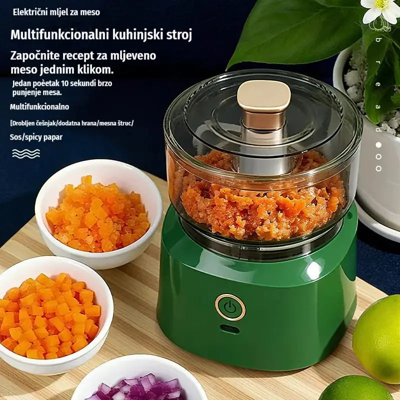 🔥 50% popusta! 🔥 🥩⚡ Električni mlin za meso velikog kapaciteta: Snažan, brz i jednostavan za korištenje | Idealan za kućne kuhinje i domaće obroke 🍔🌮-HR