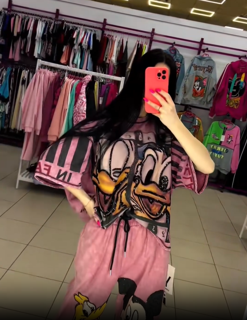 Komplet majice in hlač z motivom Donalda Ducka in Mikija Miške - GR 