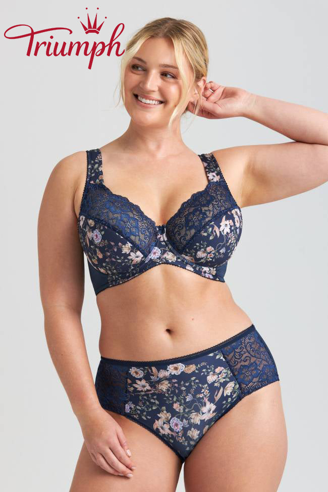 Triumph® 3-delni modrček💖 iz čipke s cvetličnim vezenjem-SI