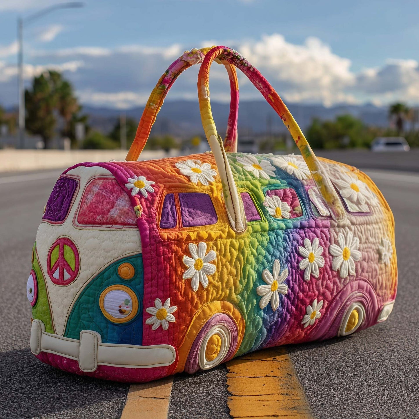 Prešita potovalna torba Hippie Van-SI