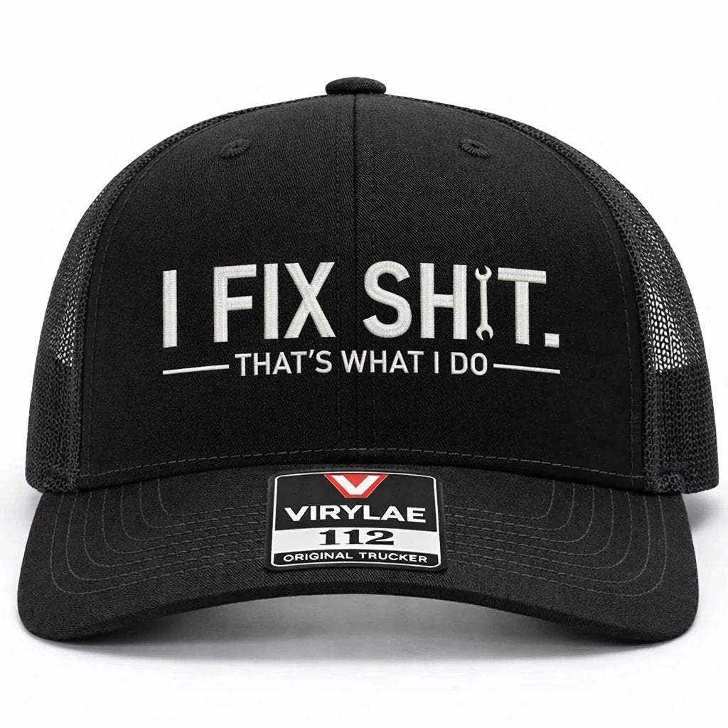 🛠️ „I Fix Shit Trucker“ kepurė – juokinga mechaniko ir taisytojo kepurė-LT