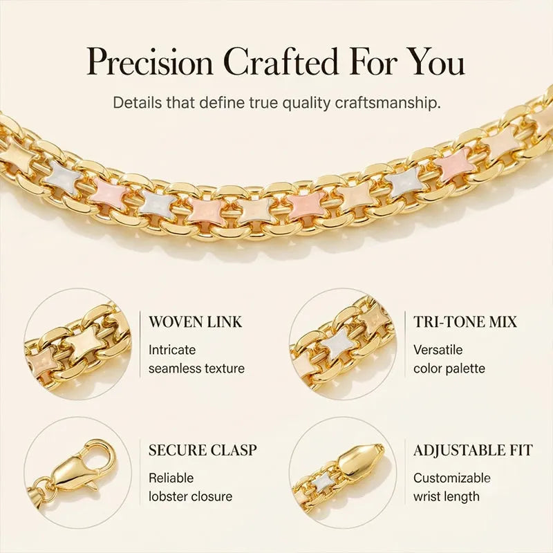 Pulsera de cadena dorada eslabón para mujer-ES