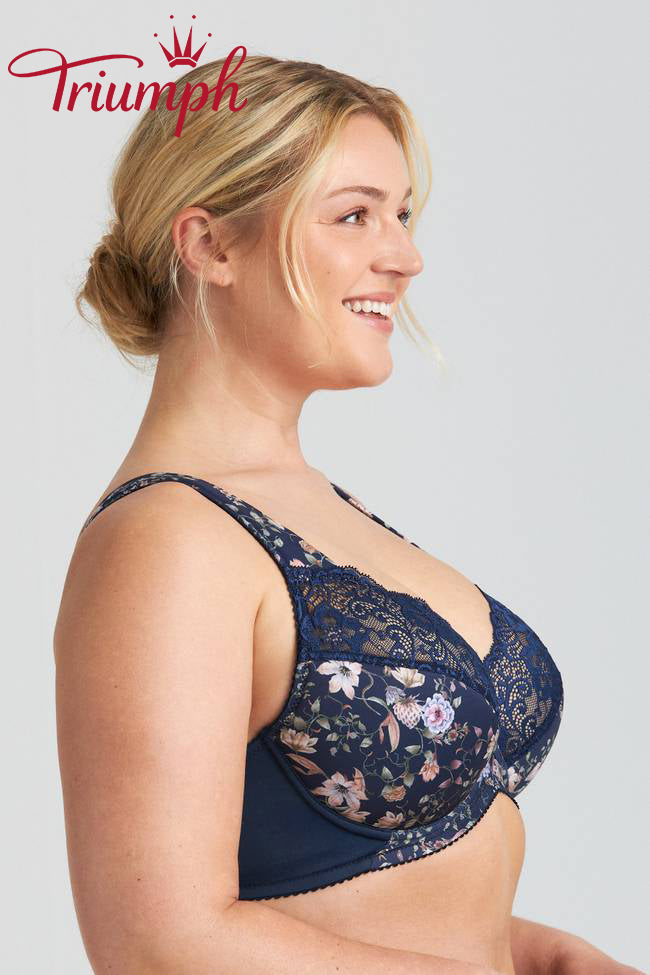 Σουτιέν 3 τεμαχίων Triumph®💖 από δαντέλα με φλοράλ κέντημα-GR