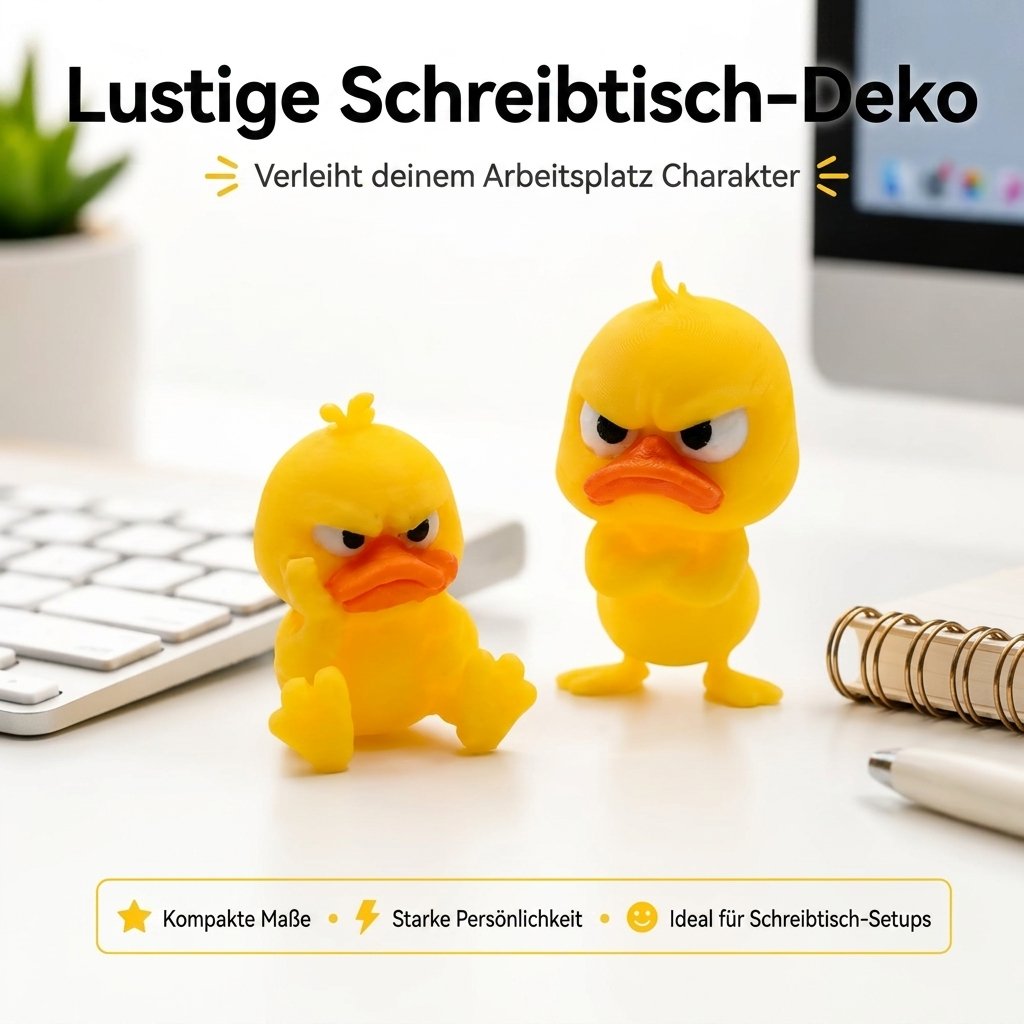 😠 Figurica jezne race za mizo – Dodajte svoji mizi pridih predrznosti! 🐥-SI