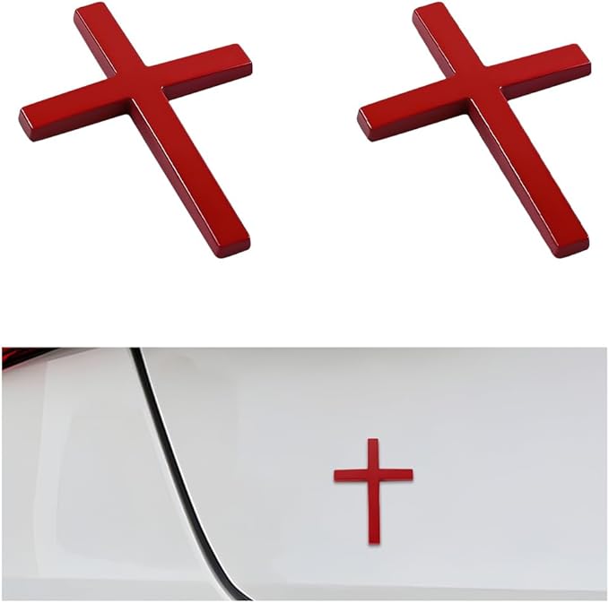 Pegatina de cruz de metal 3D para coche-ES