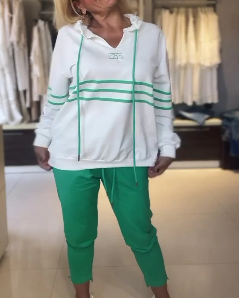 Komplet puloverjev s črtastim potiskom - GR 