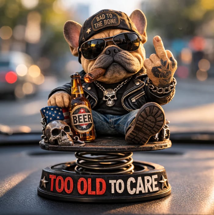 Niurzganti „per sena, kad rūpintųsi“ bobblehead – smagi spyruoklinė automobilio prietaisų skydelio dekoracija-LT
