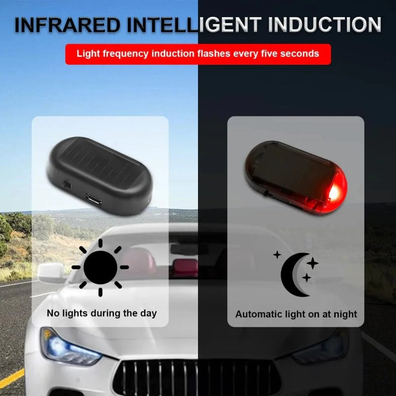 Luz de alarma para coche alimentada por energía solar-ES