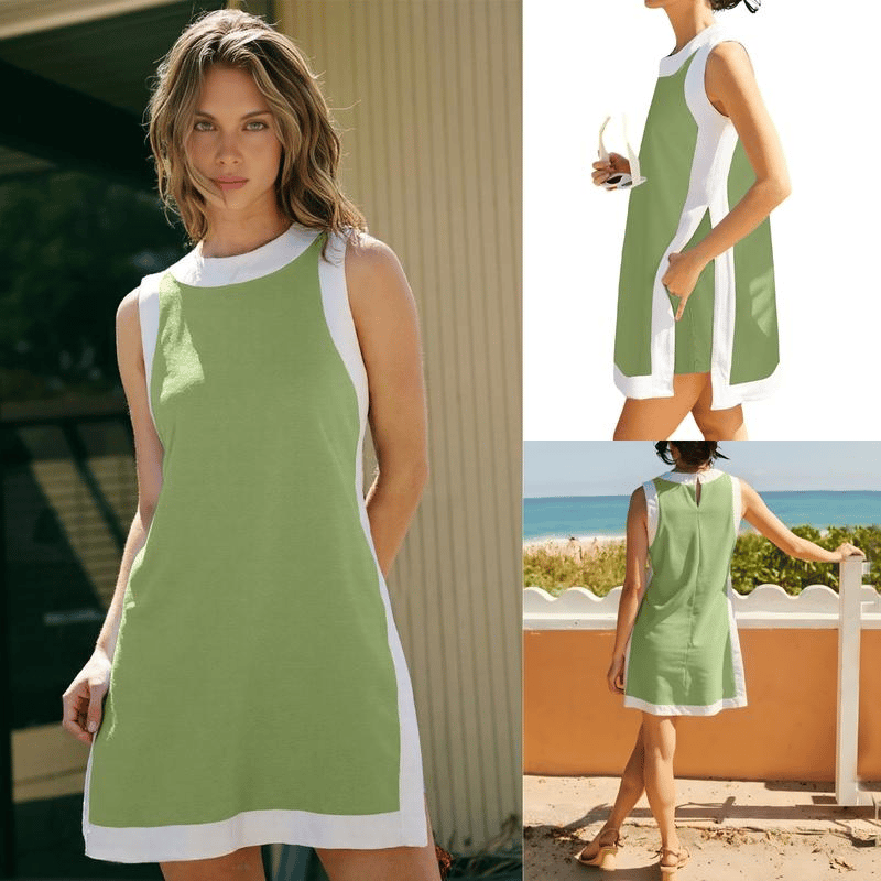 👗Ženski ležerni topovi in kratke hlače brez rokavov z žepi🥰-GR