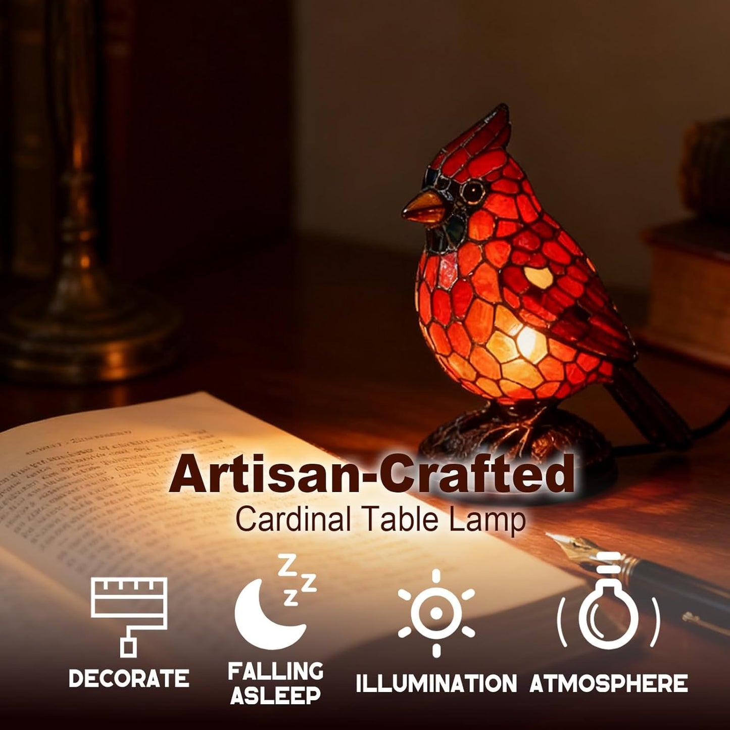 ⏰Τελευταία ημέρα εκπτώσεων – 49% έκπτωση🐦Χειροποίητο φωτιστικό σε σχήμα πουλιού, αρχηγός αίρεσης με κόκκινη στολή-GR