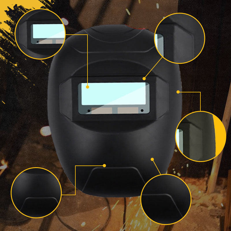 Ελαφριά ανθεκτική μάσκα συγκόλλησης 2 σε 1 και γυαλιά ασφαλείας-GR