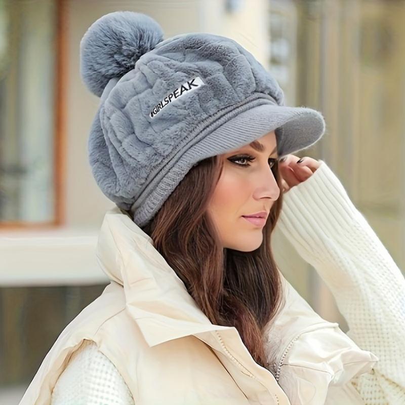 🎁El mejor regalo para ella 🎁👒 - gorro de invierno para mujer con ala corta🥰-ES