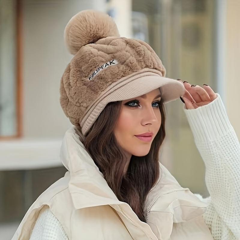 🎁El mejor regalo para ella 🎁👒 - gorro de invierno para mujer con ala corta🥰-ES