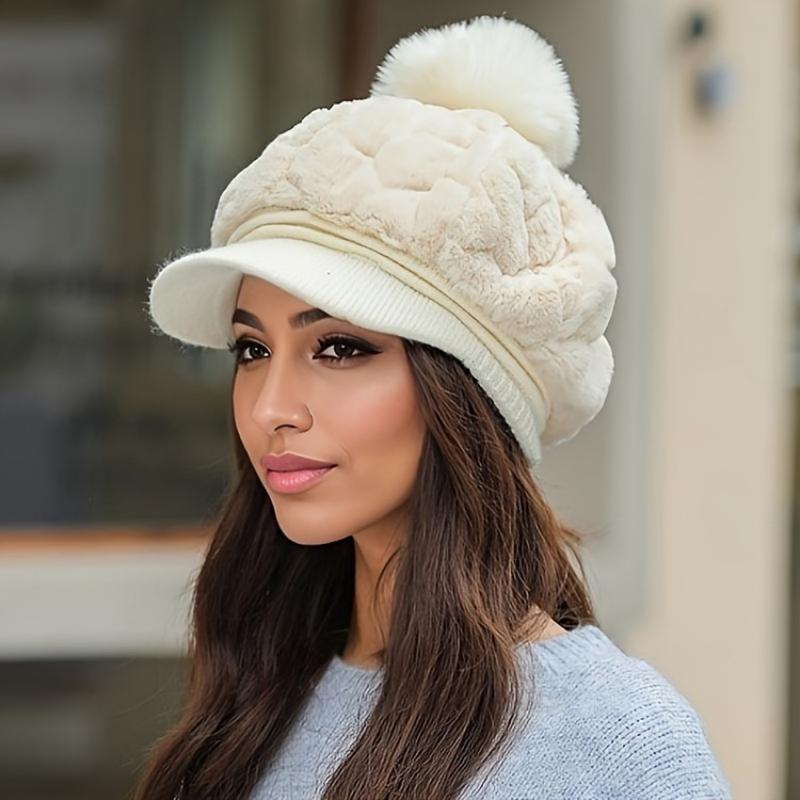 🎁El mejor regalo para ella 🎁👒 - gorro de invierno para mujer con ala corta🥰-ES