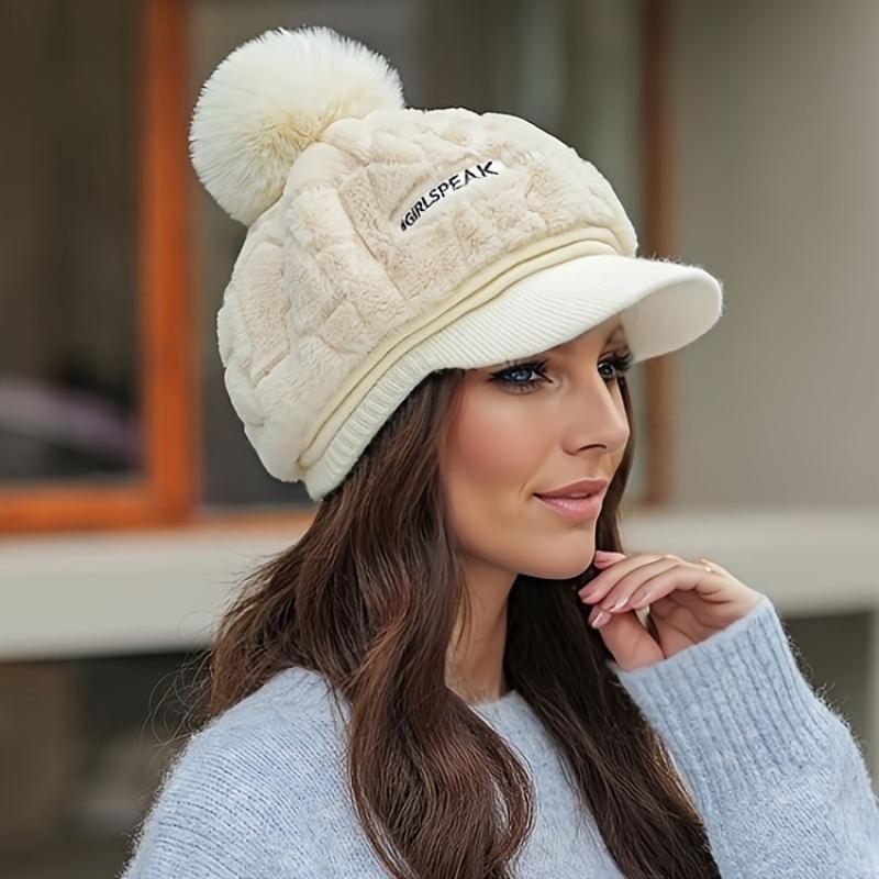 🎁El mejor regalo para ella 🎁👒 - gorro de invierno para mujer con ala corta🥰-ES