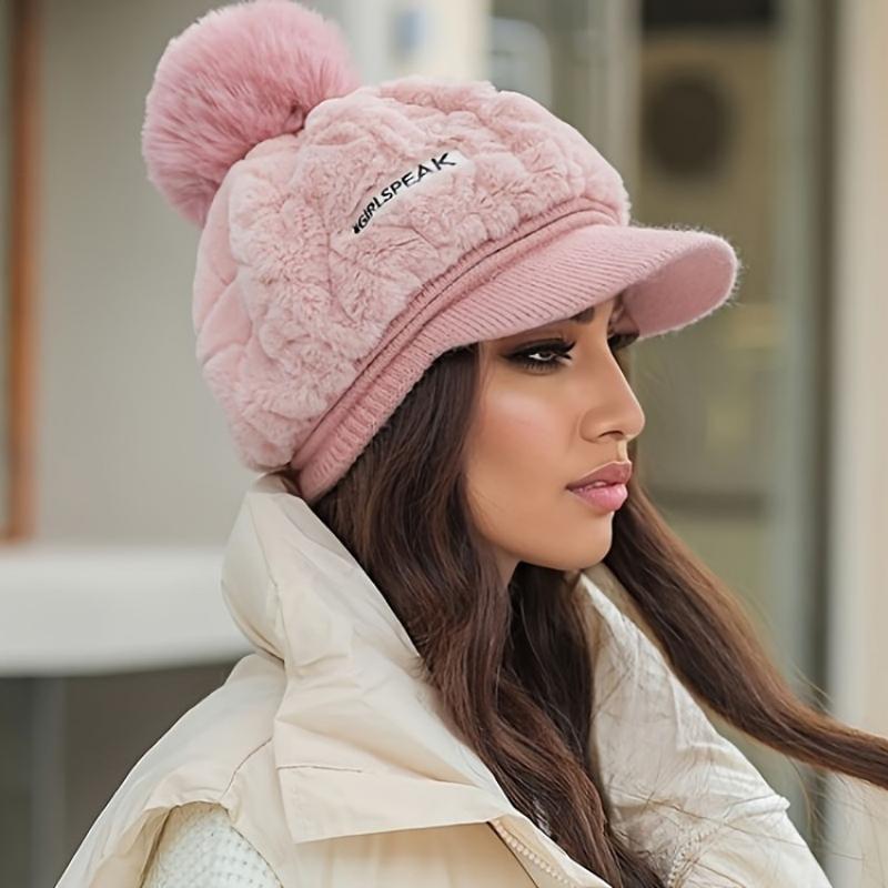 🎁El mejor regalo para ella 🎁👒 - gorro de invierno para mujer con ala corta🥰-ES