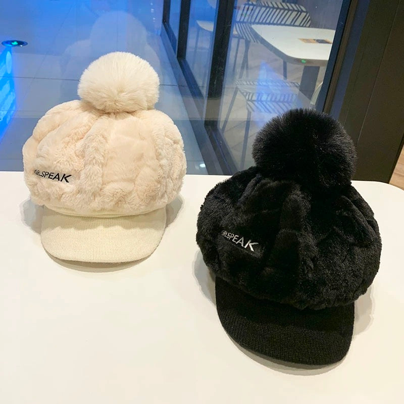 🎁El mejor regalo para ella 🎁👒 - gorro de invierno para mujer con ala corta🥰-ES