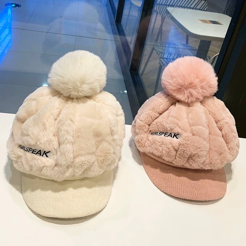 🎁El mejor regalo para ella 🎁👒 - gorro de invierno para mujer con ala corta🥰-ES
