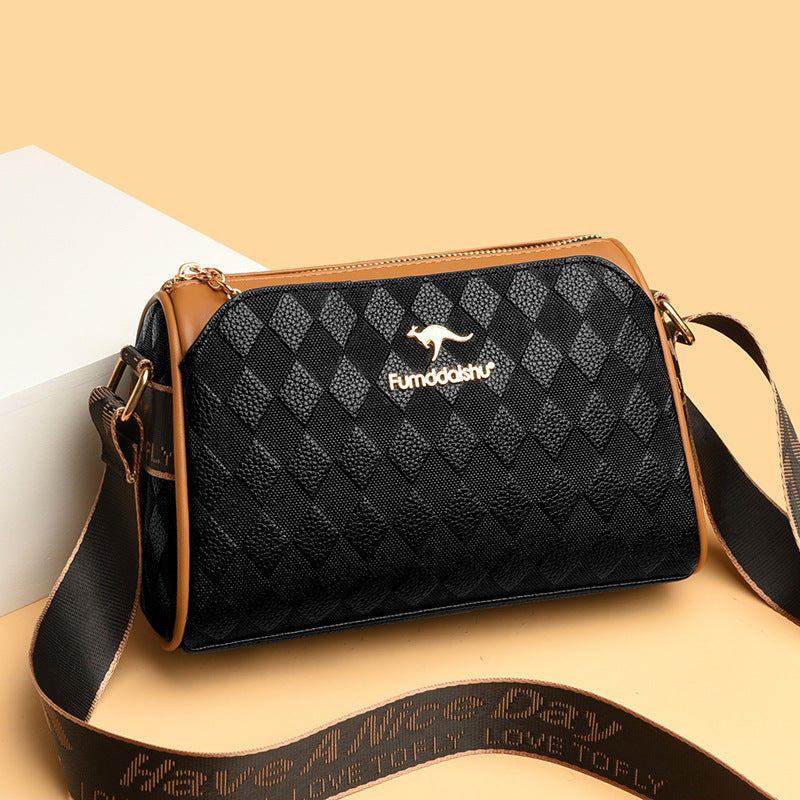 [El mejor regalo para ella] Bolso bandolera de gran capacidad con diseño de diamantes de 3 capas a la moda-ES