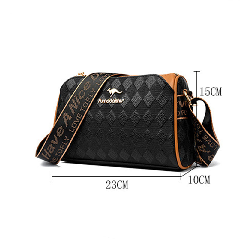 [El mejor regalo para ella] Bolso bandolera de gran capacidad con diseño de diamantes de 3 capas a la moda-ES