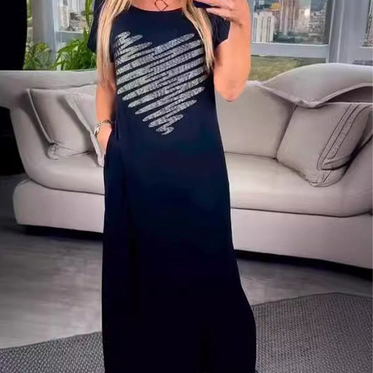 Μακρύ φόρεμα με σχισμές στα πλάγια-GR