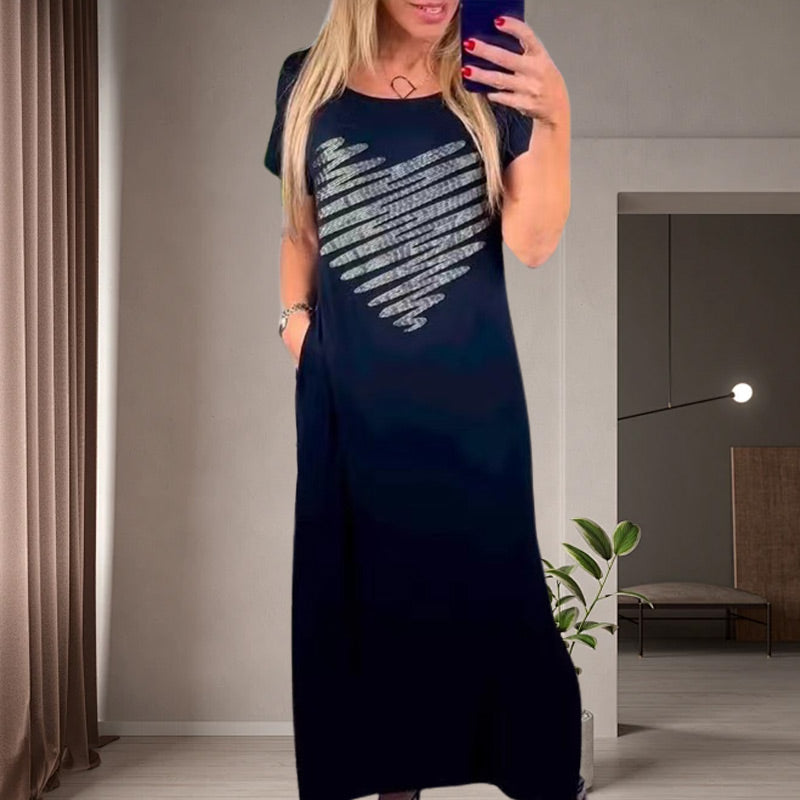 Μακρύ φόρεμα με σχισμές στα πλάγια-GR