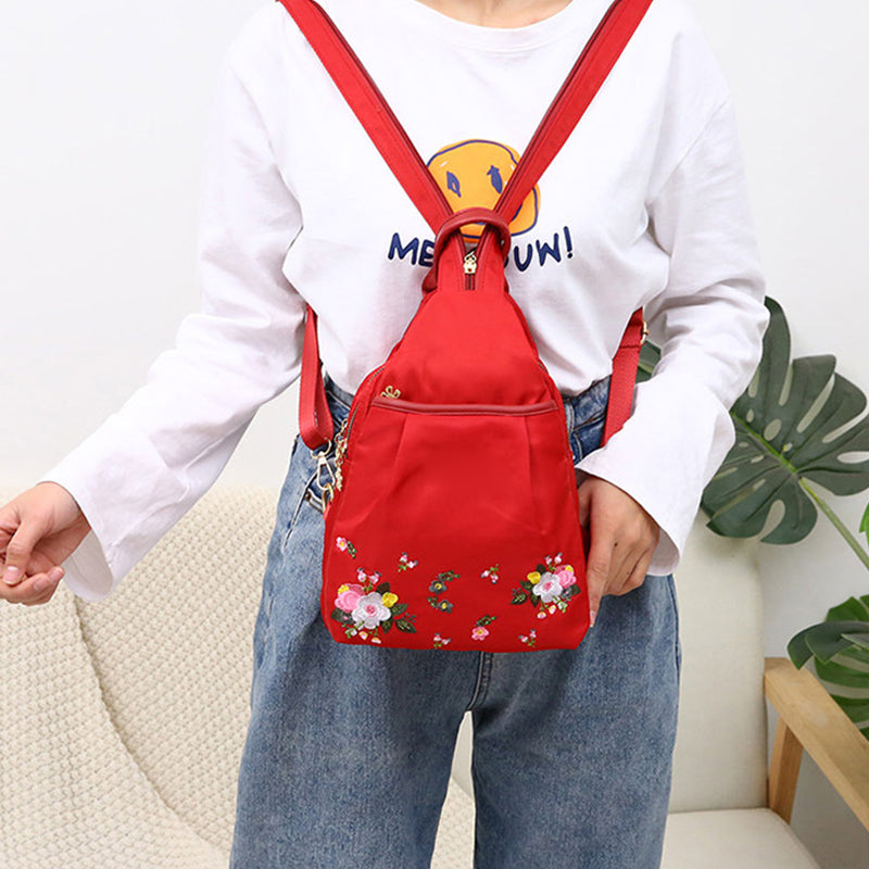 Mochila de mujer multifuncional y portátil con estampado.-ES
