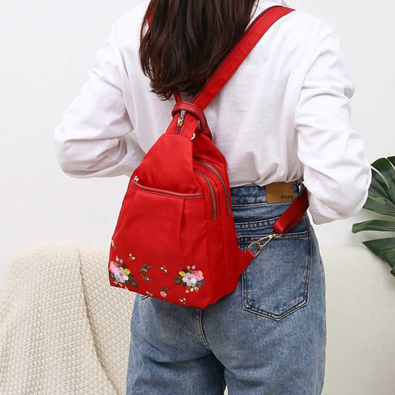 Mochila de mujer multifuncional y portátil con estampado.-ES