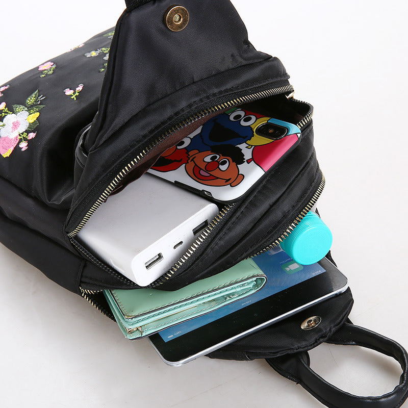 Mochila de mujer multifuncional y portátil con estampado.-ES