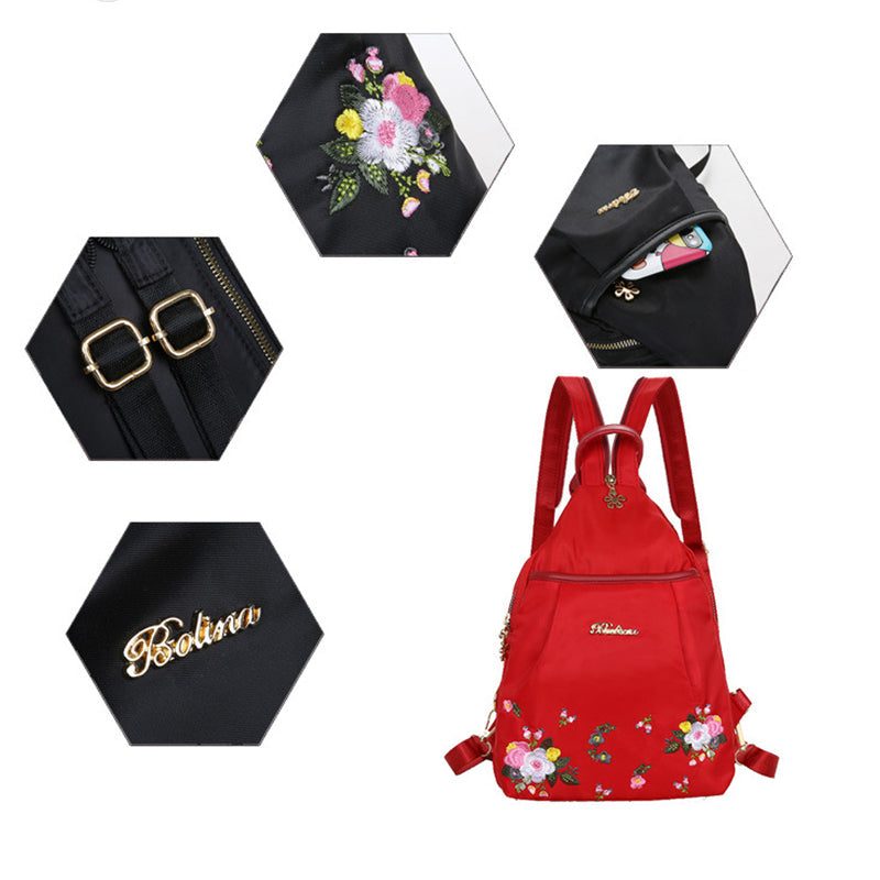 Mochila de mujer multifuncional y portátil con estampado.-ES