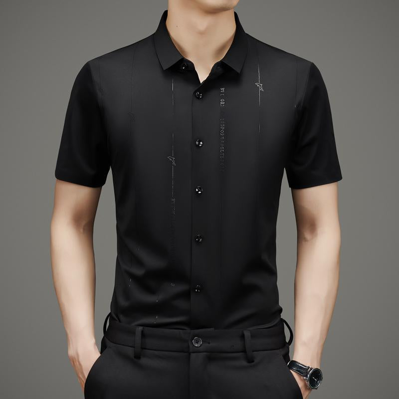 ❄️Vyriški, nesiglamžantys, labai tamprūs šilko marškiniai-LT