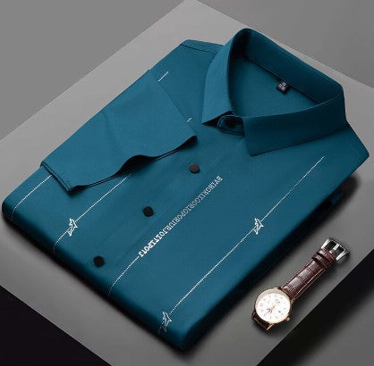 ❄️Ανδρικό πουκάμισο από μετάξι πάγου ανθεκτικό στις ρυτίδες, υψηλής ελαστικότητας-GR